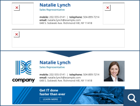 Graphics embedded in email (no need to click Download pictures)