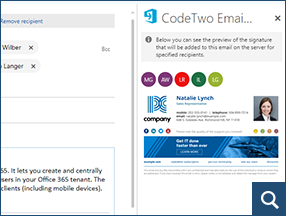 See signatures as you type an email & in Sent Items