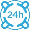 24-hour Customer Support in 2 languages